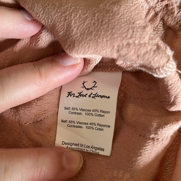 For Love and Lemons Lilou Dusty Pink Floral Applique Bohemian Short Romper S - Picture 15 of 15